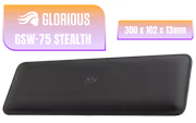Glorious GSW-75-STEALTH Compact Wrist Pad 12x4in Ergonomic - image 1
