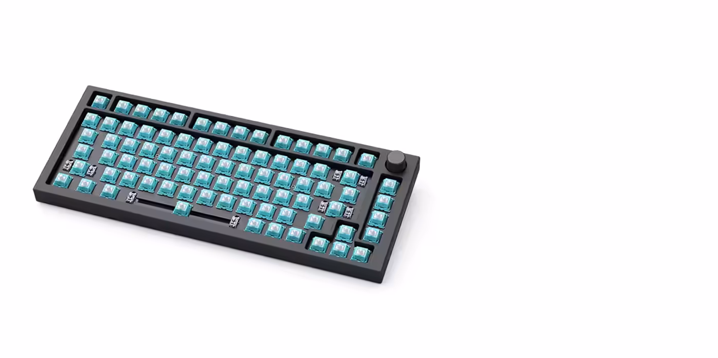 Glorious LYNX switches installed in a GMMK keyboard alongside mechanical keycaps
