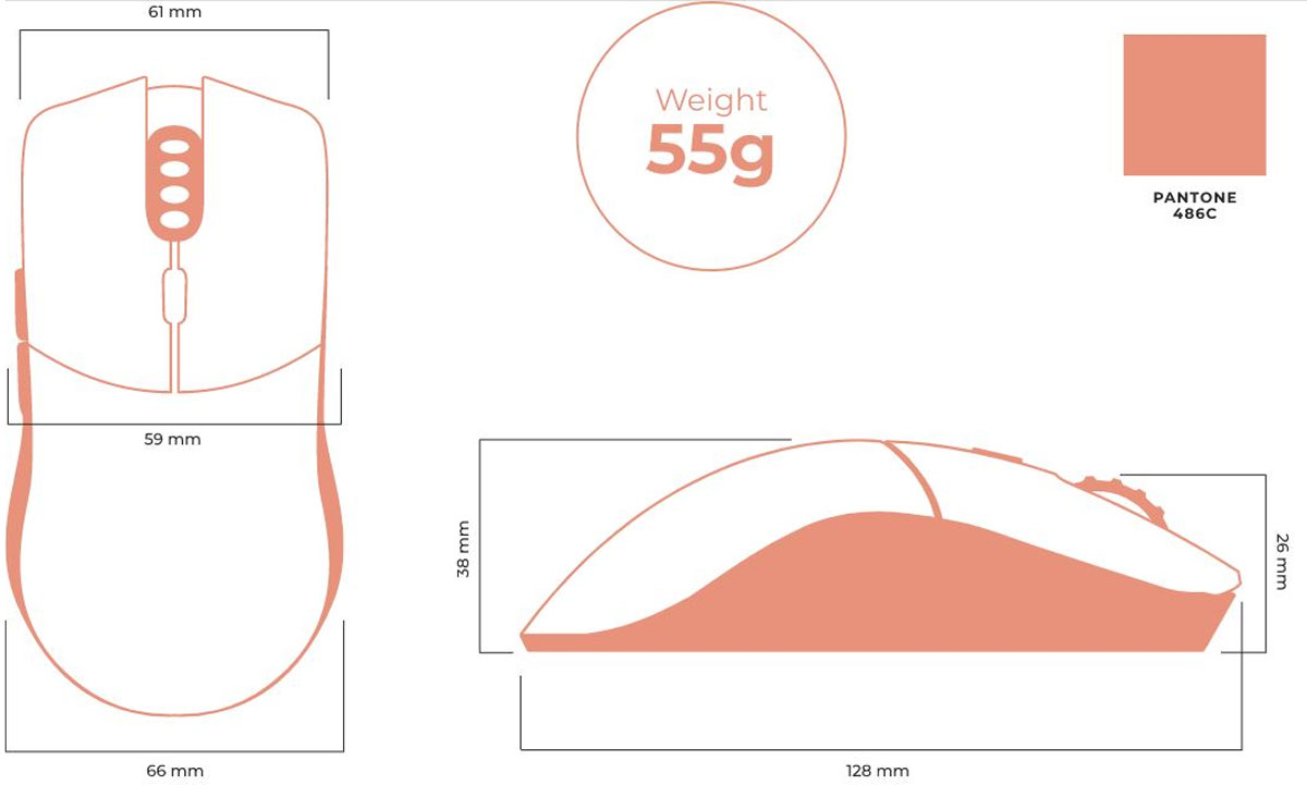 Glorious Model O Pro Wireless Gaming Mouse - Red Fox Edition