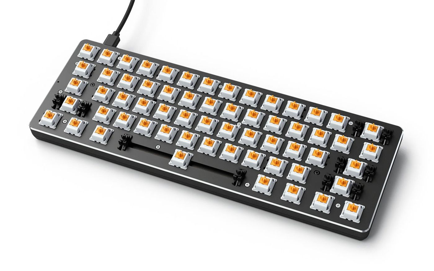 Glorious Panda switches installed across a GMMK keyboard