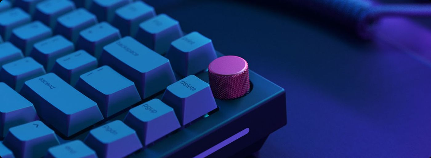 Gold aluminium rotary knob for the Glorious GMMK Pro