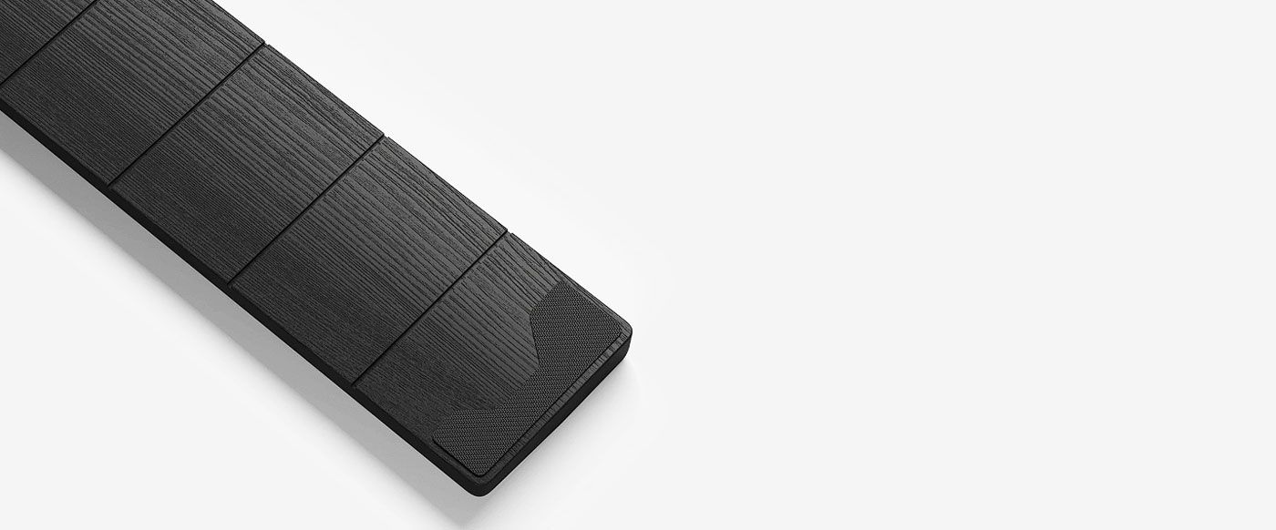 Non-slip rubber pads on the base of the Glorious wooden wrist rest