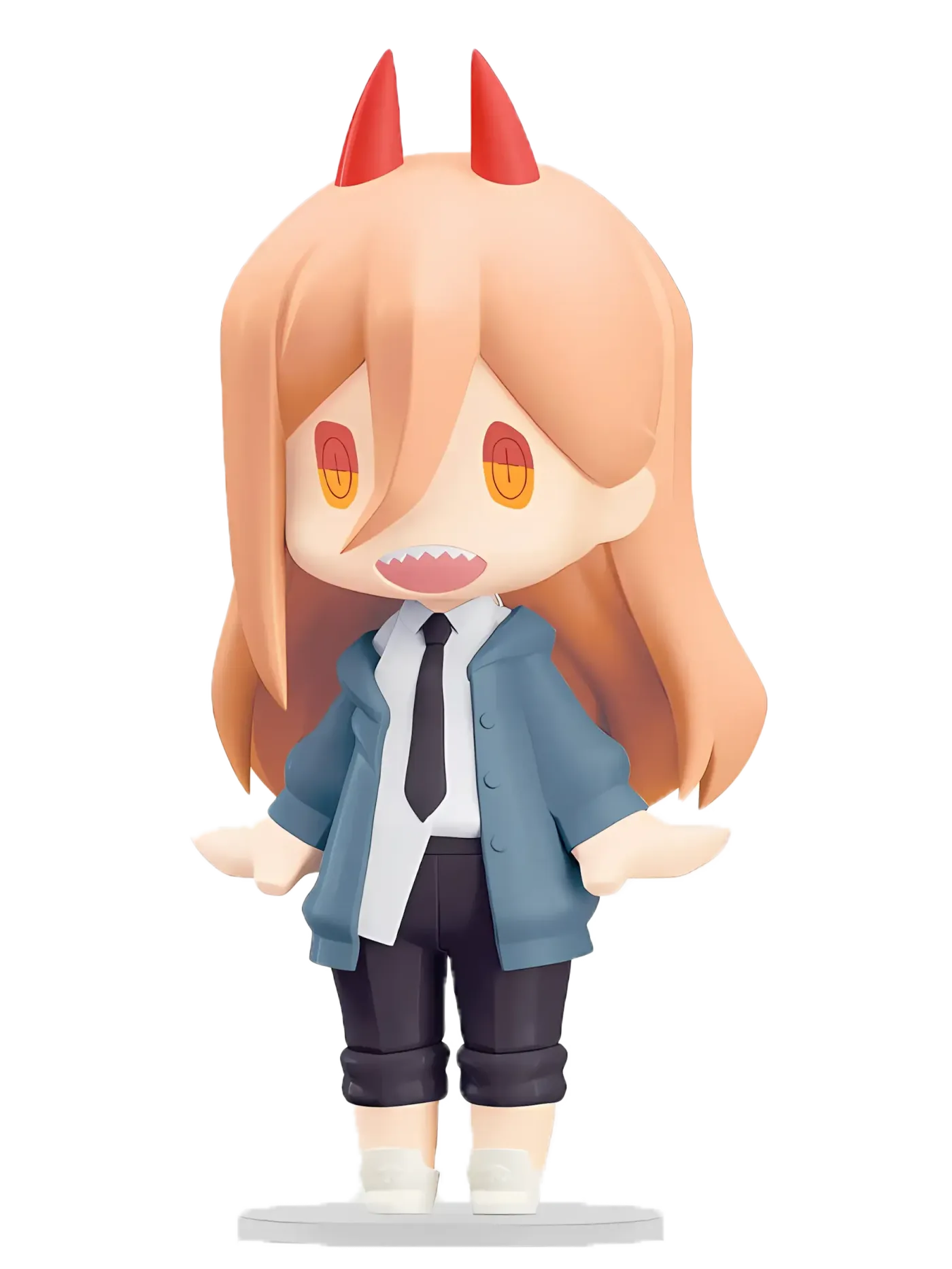 Close-up of the Power chibi figure showing her horns and signature jacket