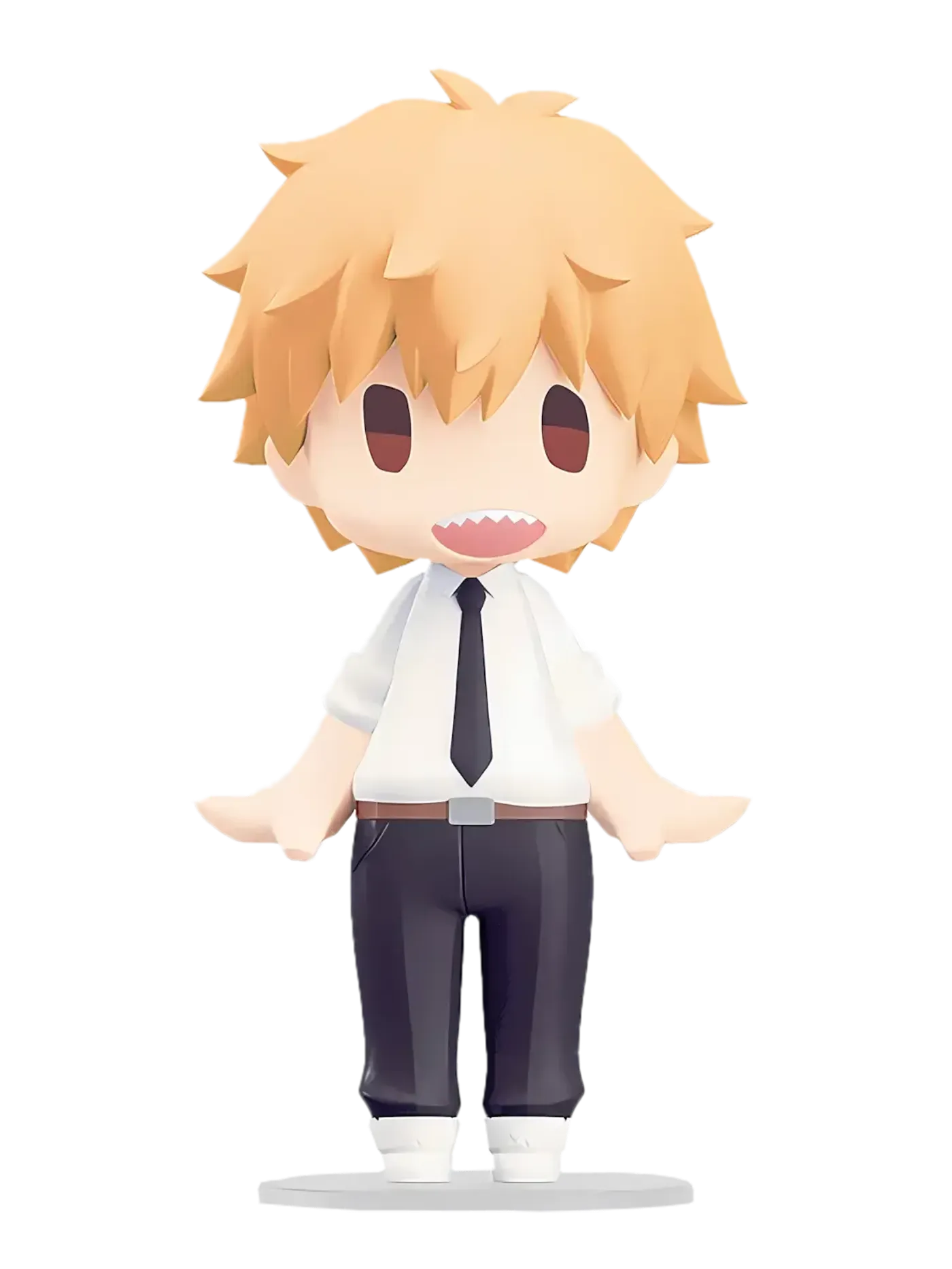 HELLO! GOOD SMILE Denji chibi figure standing in his shirt and tie