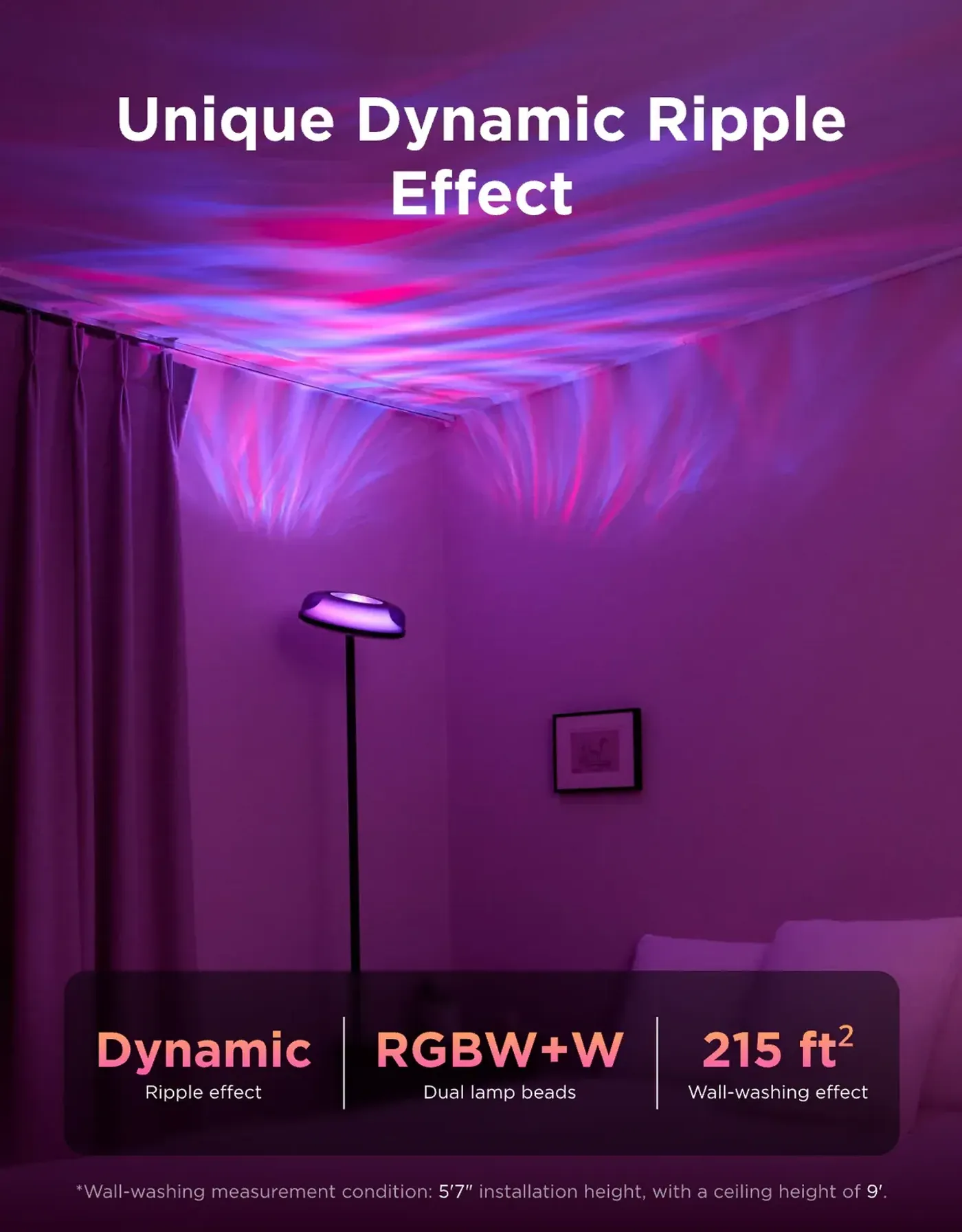 Govee floor lamp cycling between different colour modes
