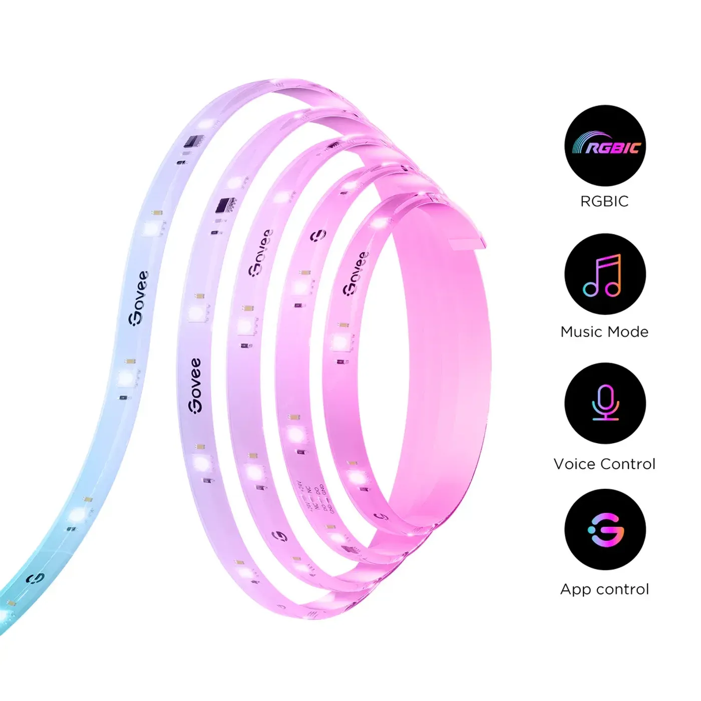 Govee H612FCD1 LED strip running a music sync lighting mode