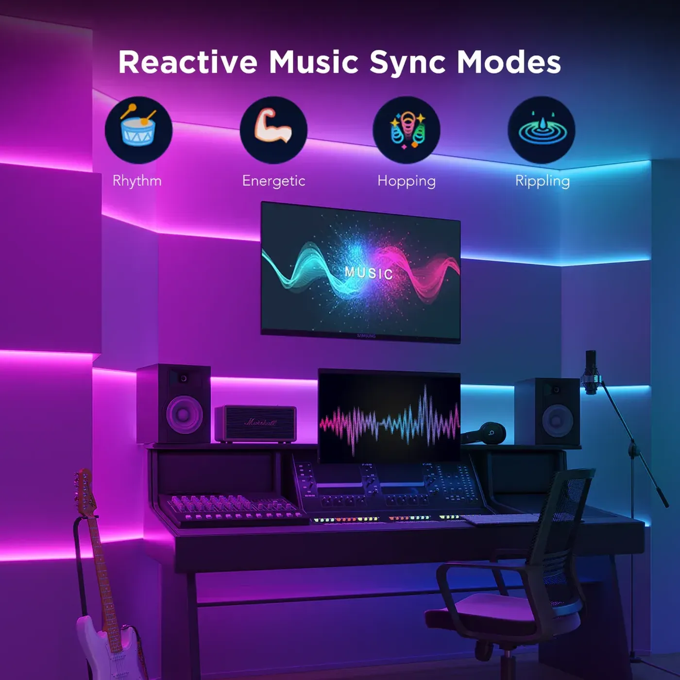 Voice control of the Govee H612FCD1 LED strip with Alexa and Google Assistant