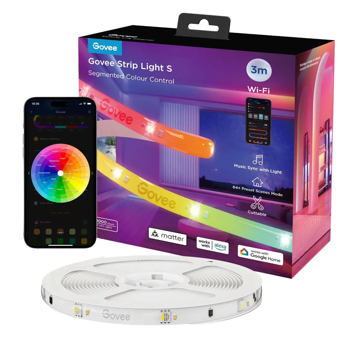 Govee H612FCD1 RGBICW 3m smart LED strip light