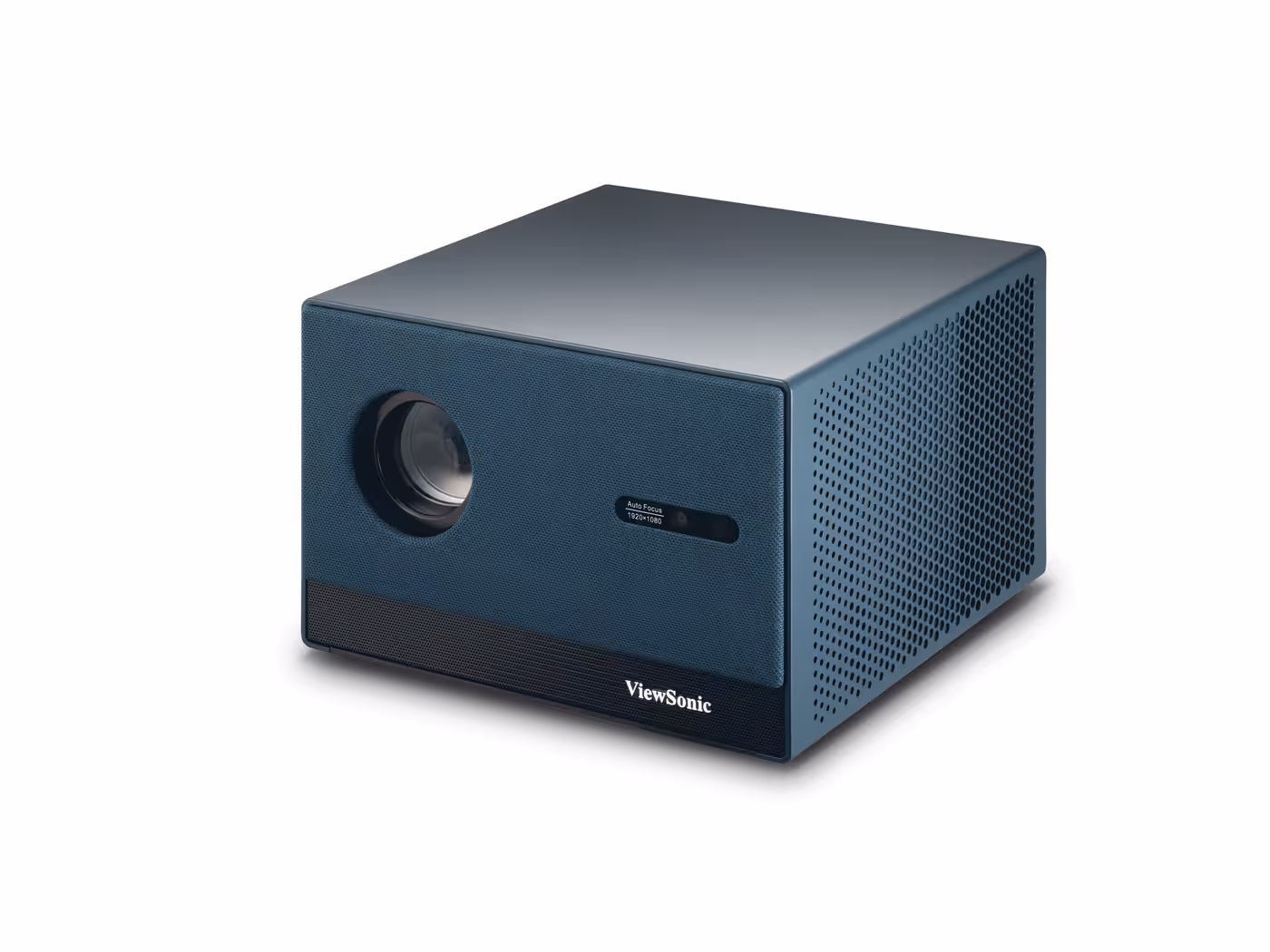 Instant power-on animation showing the ViewSonic projector starting up quickly