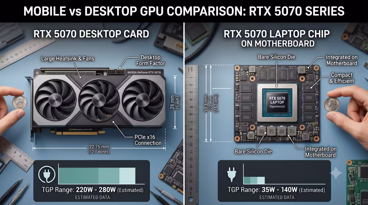 Mobile vs desktop GPU comparison