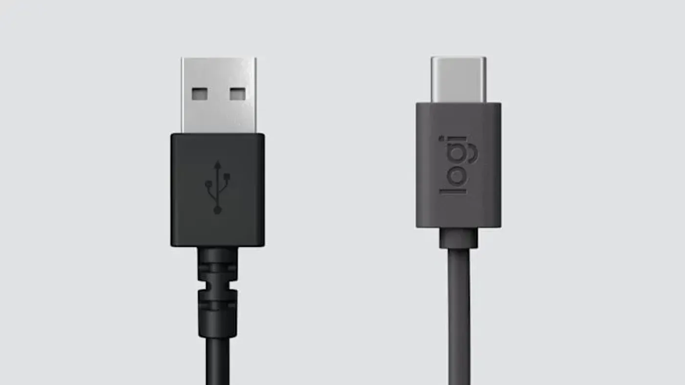 USB-A connector and long cable for easy computer connection