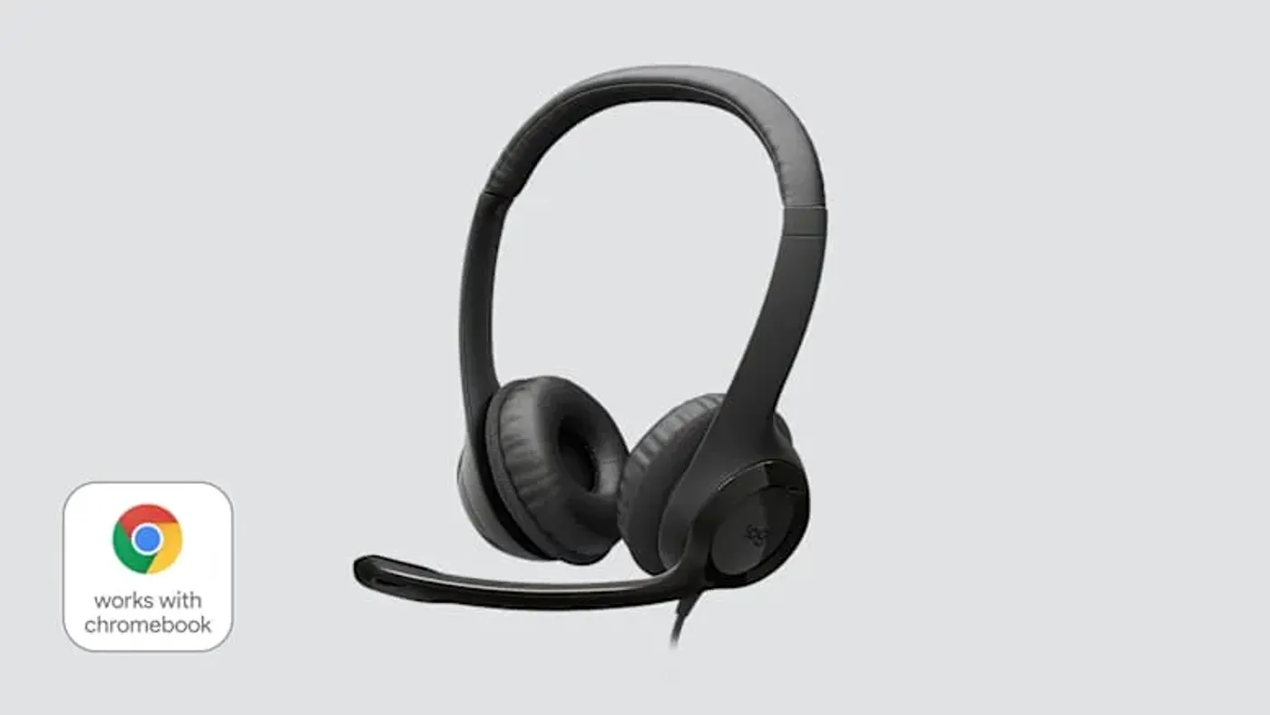 Logitech H390 showing Works With Chromebook certification compatibility