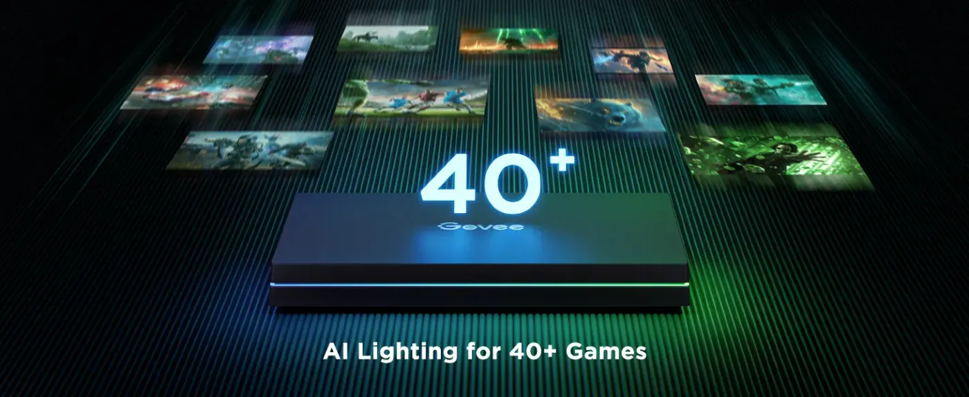 Reactive gaming lighting supporting over 40 games with plug-and-play setup