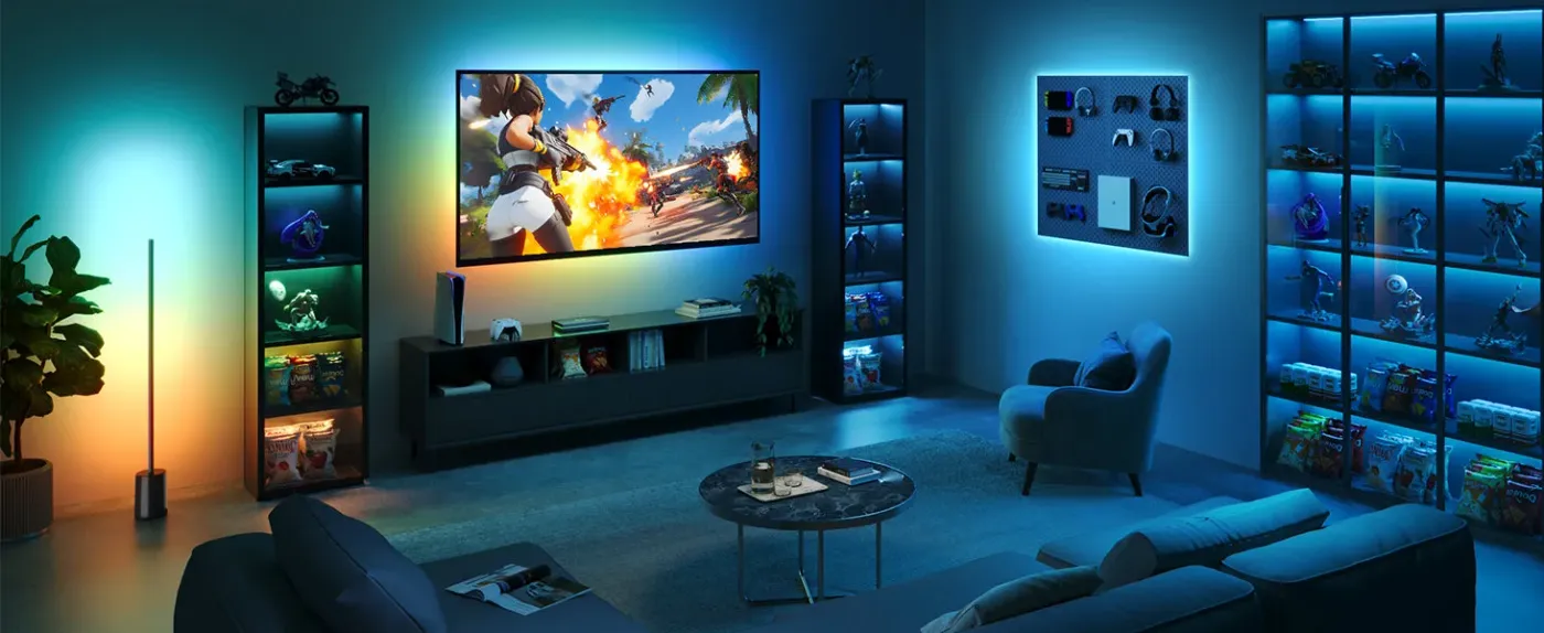 AI sync lighting paired with HDMI 2.1 for a connected setup experience