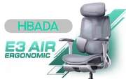 HBADA E3 Air Ergonomic Office Chair 2026 Edition - Cloud White