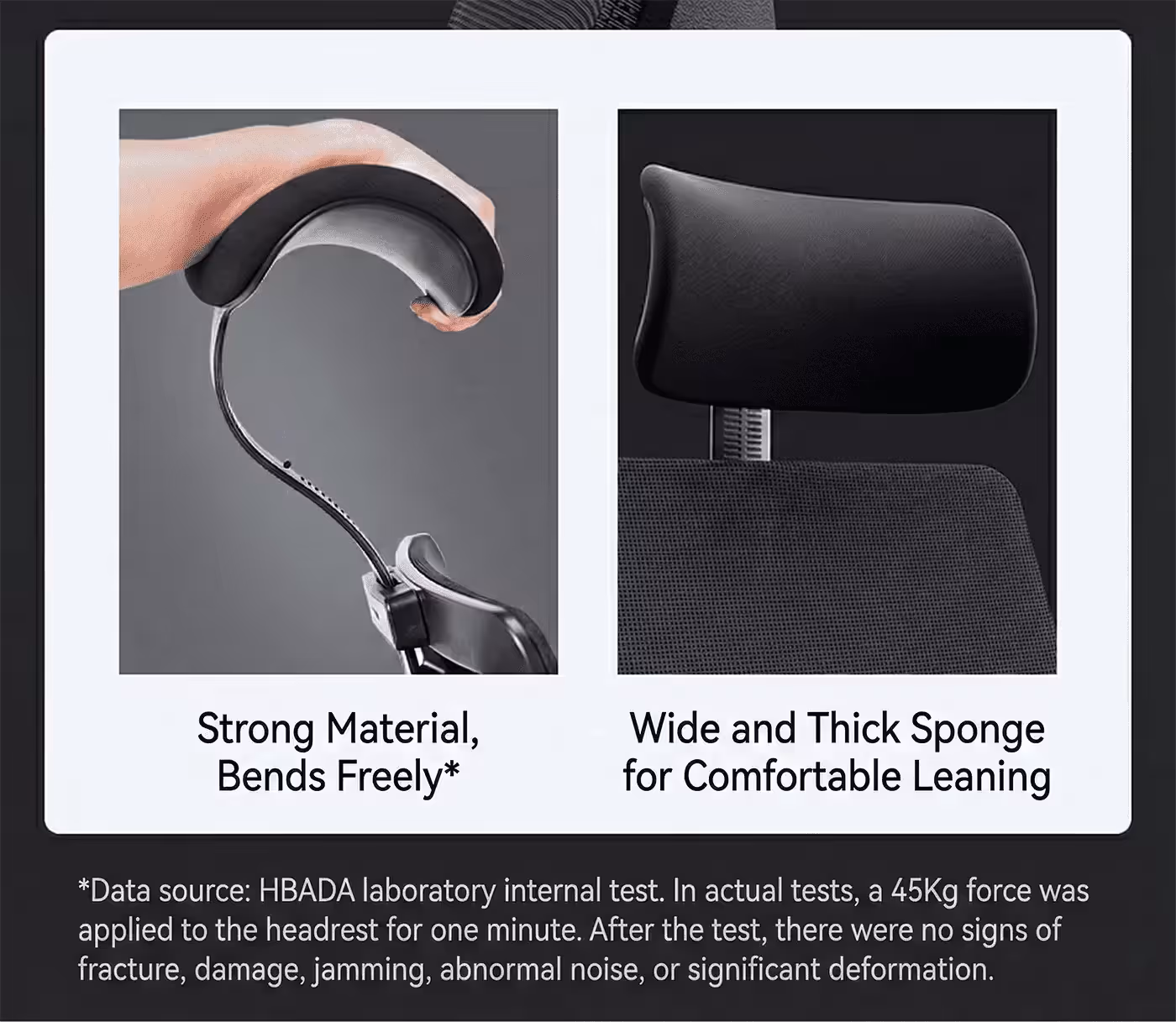 The high elastic mesh backrest panel of the HBADA P Series chair