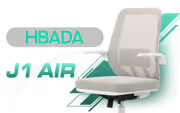 HBADA J101WMC Ergonomic Office Chair - White - image 1