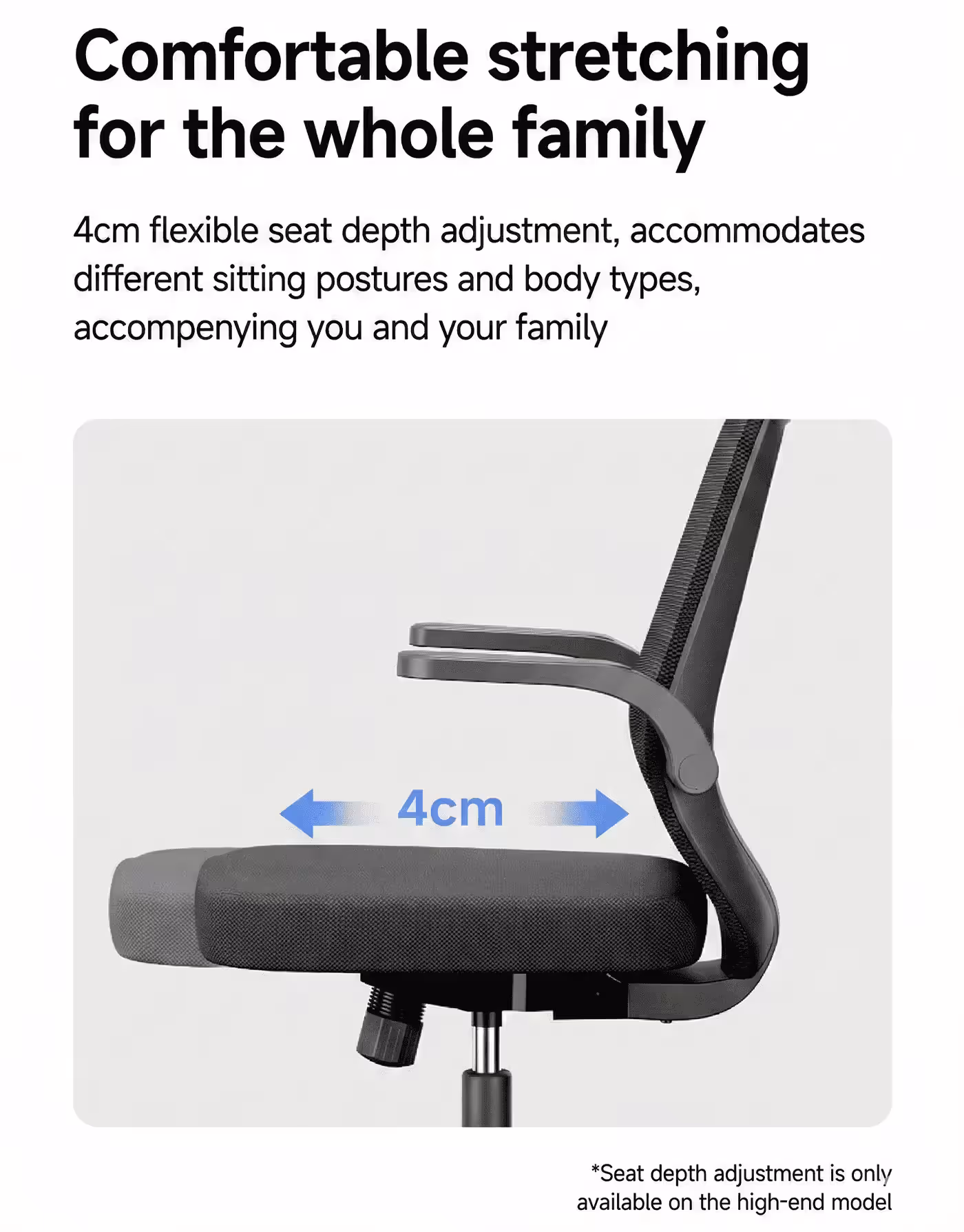 HBADA J101 office chair reclined with the backrest tilted back