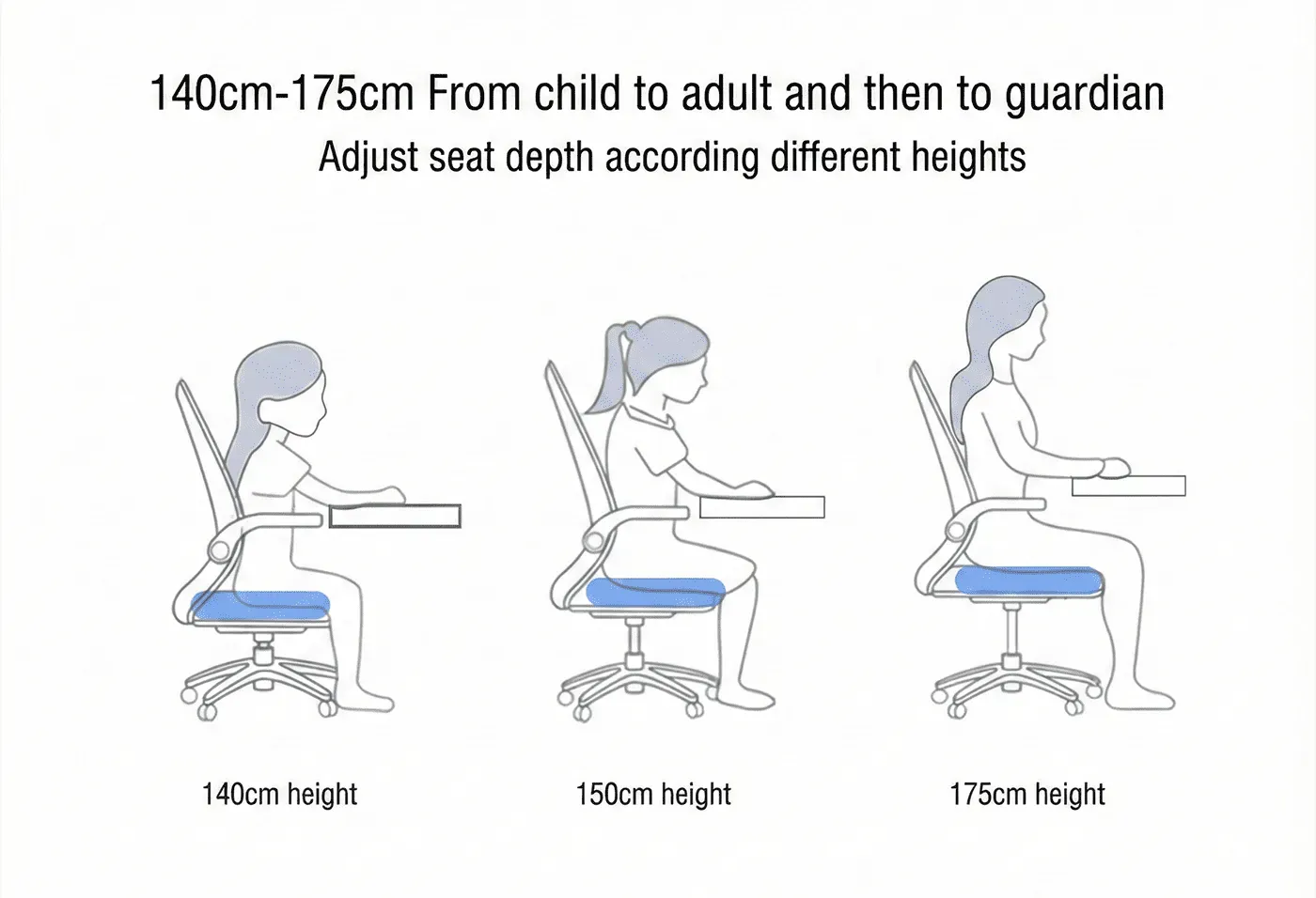 White HBADA J101 office chair rotating on its base
