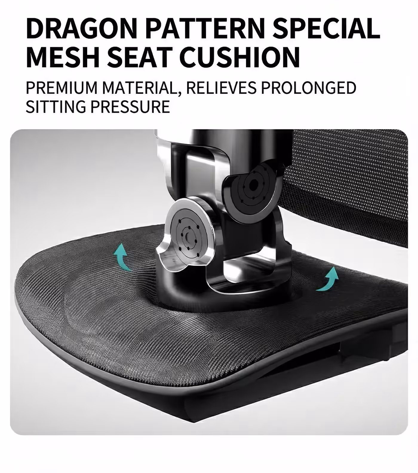 Built-in lumbar support section of the HBADA P1 Air backrest