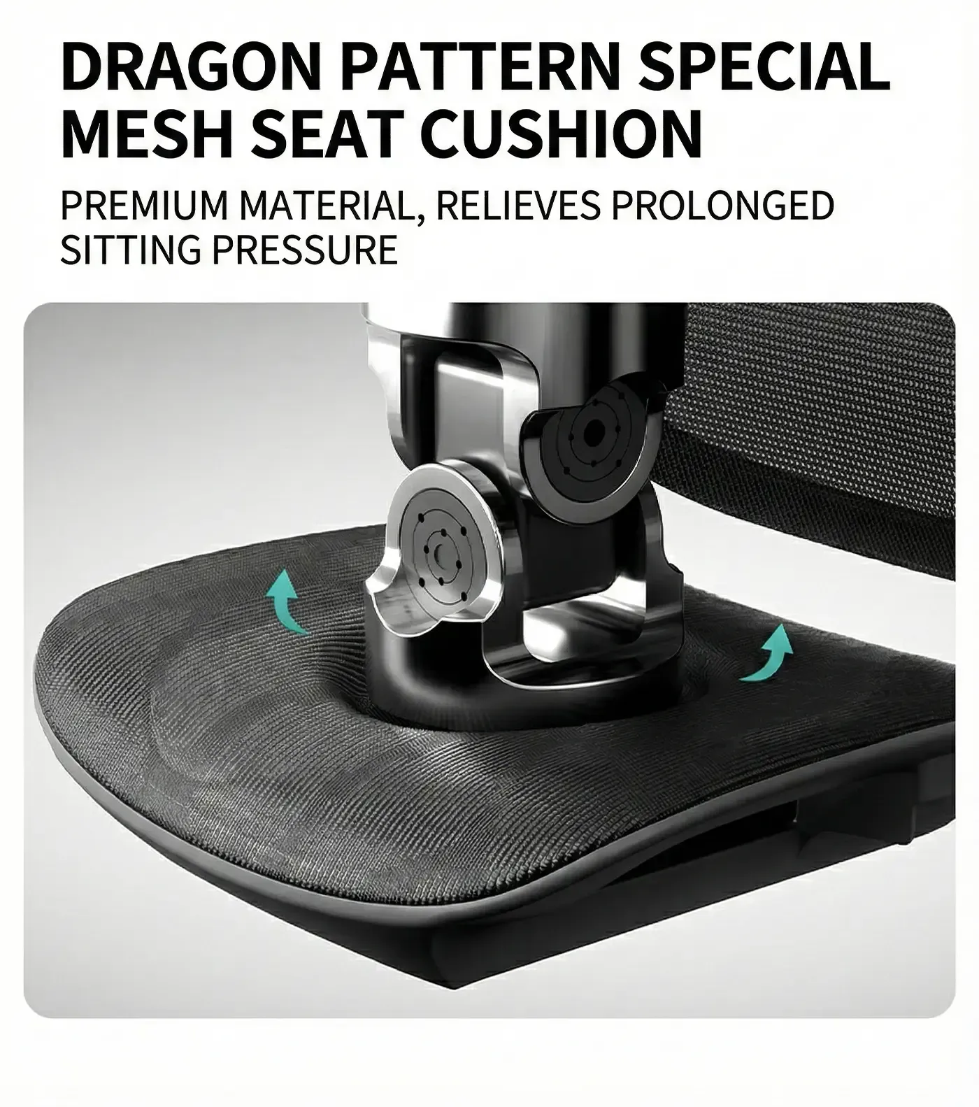 Built-in lumbar support section of the HBADA P1 Air backrest