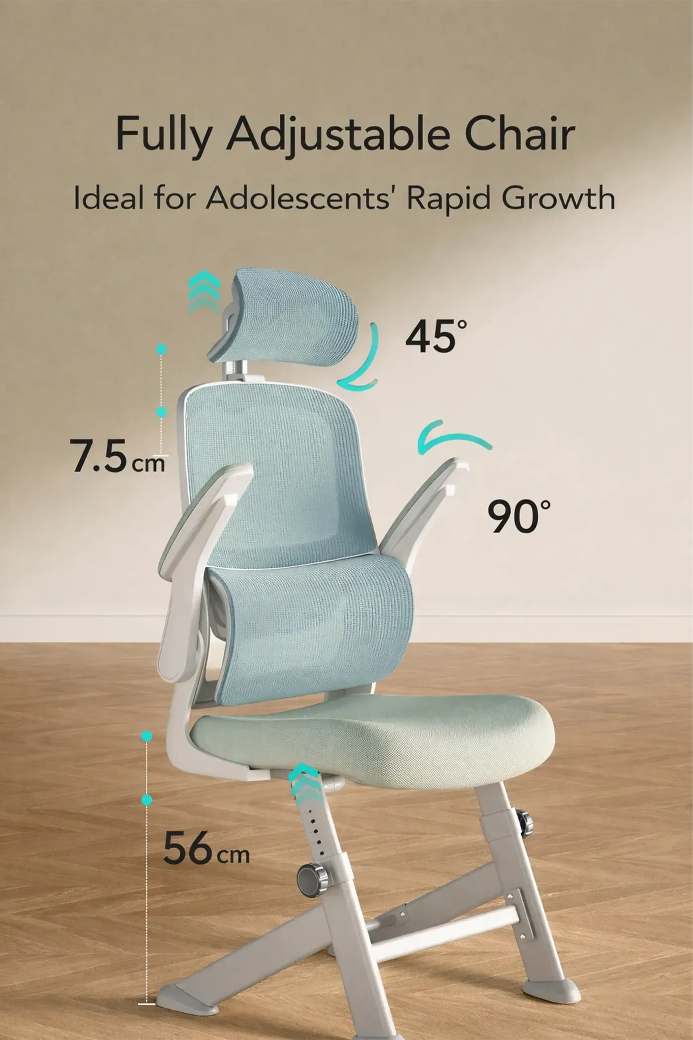 Carbon steel frame inside the HBADA P1 Pro Teenager chair