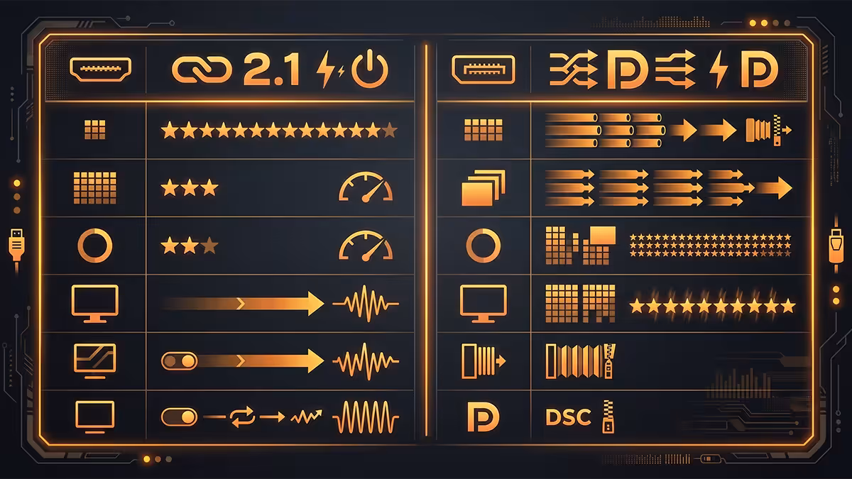HDMI vs DisplayPort resolution refresh table