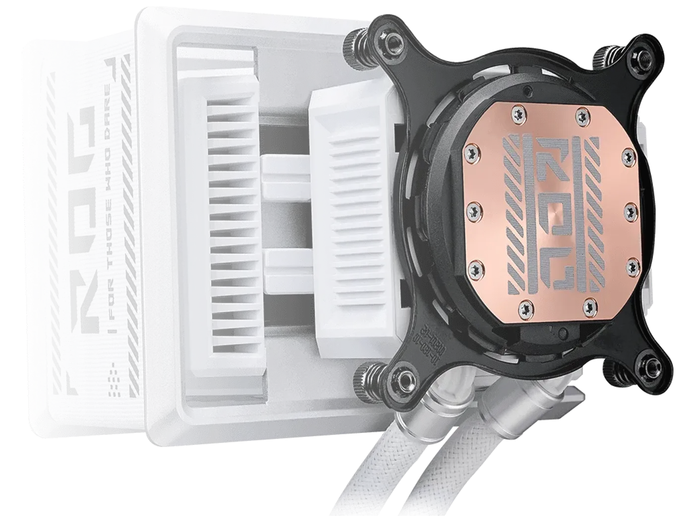 Pump and cooling assembly showing pump for stable CPU temperatures