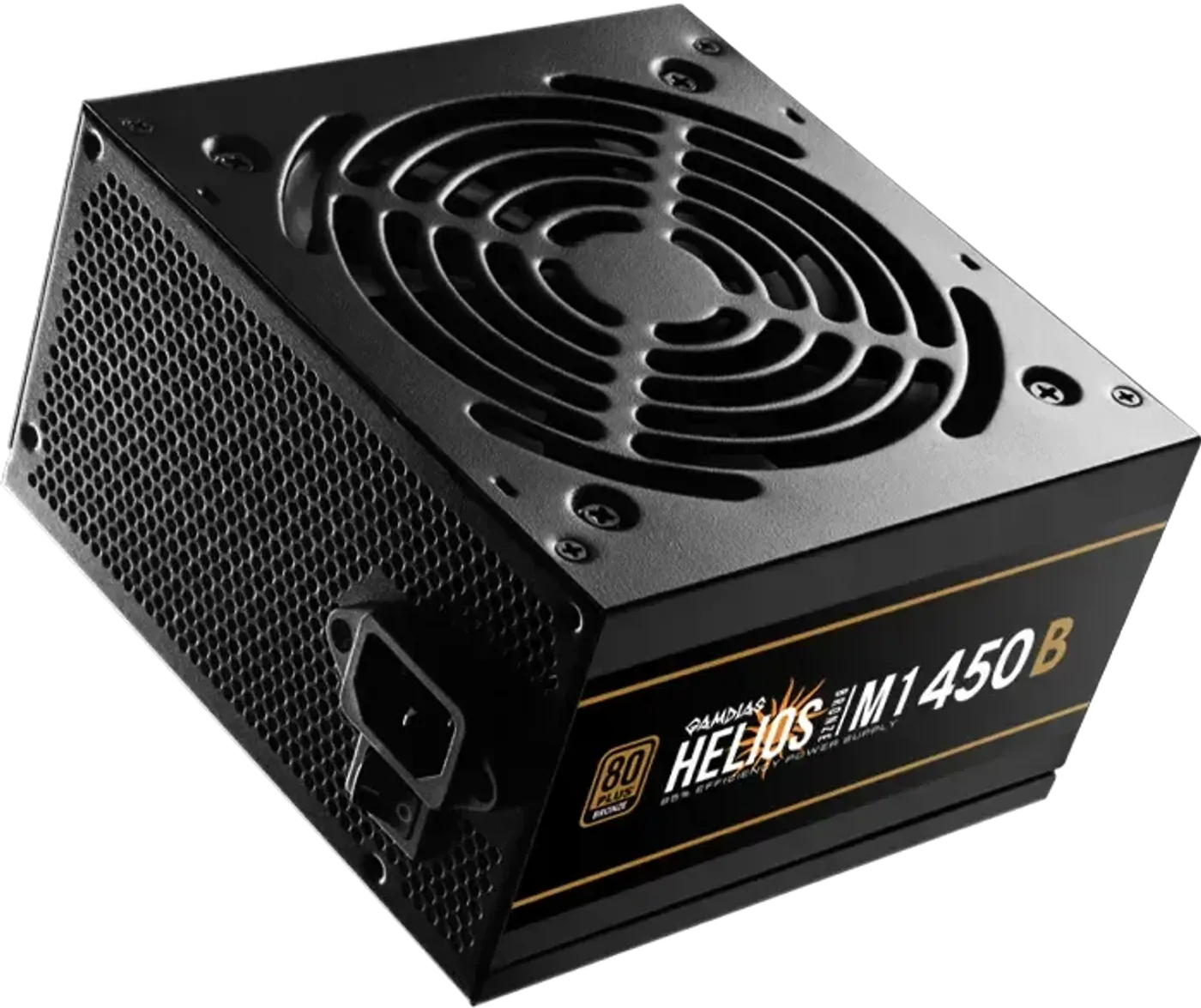 HELIOS M1-450B power supply featuring 80 PLUS Bronze efficiency and smart cooling
