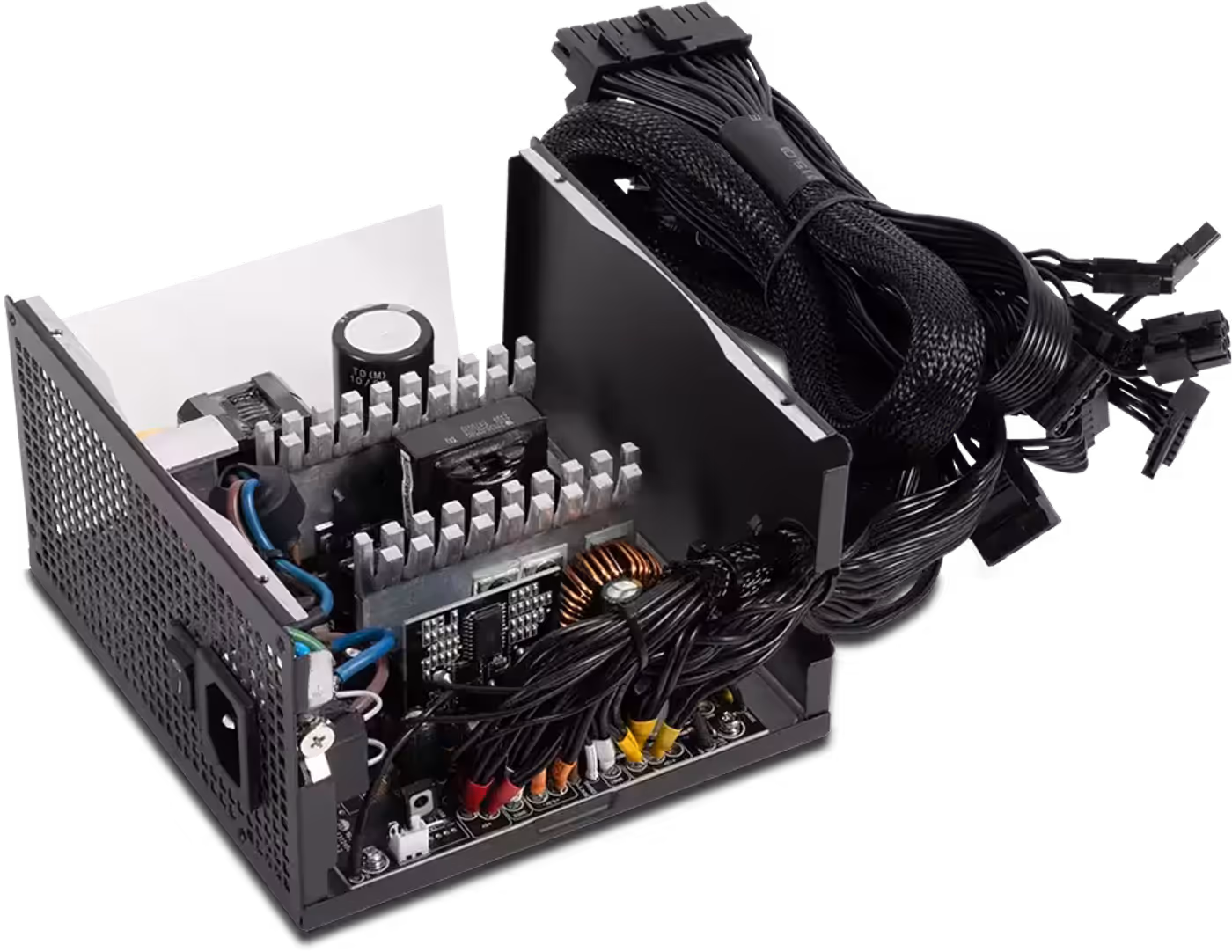 Internal power supply components featuring single +12V rail and DC to DC design