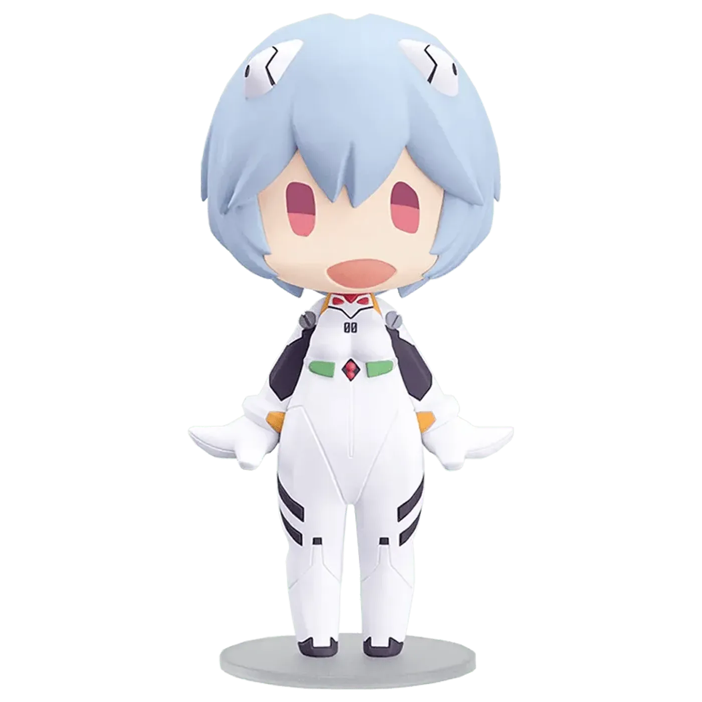 HELLO! GOOD SMILE Rei Ayanami chibi figure shown from the side