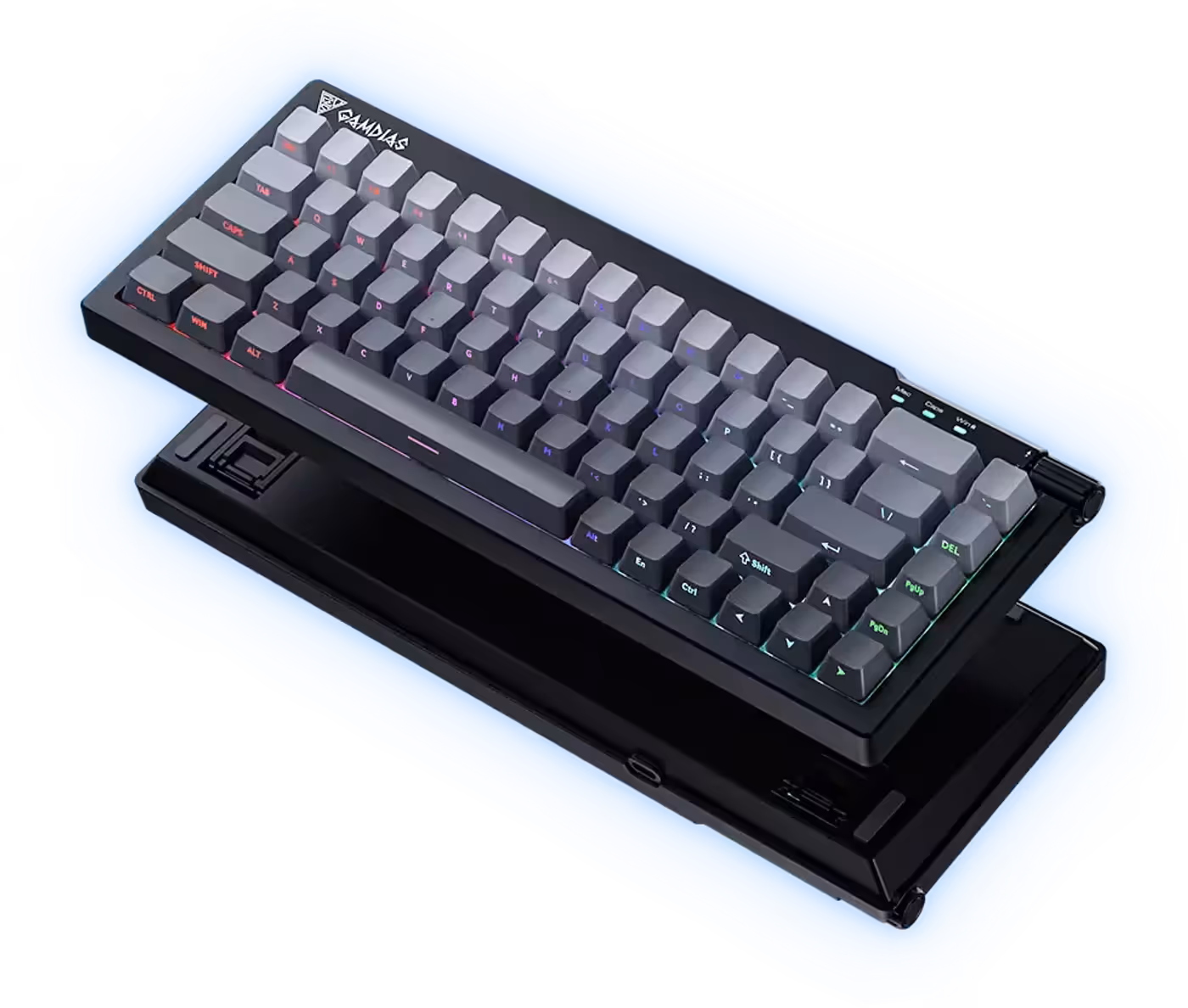 HERMES E8 65% mechanical keyboard with grey gradient finish
