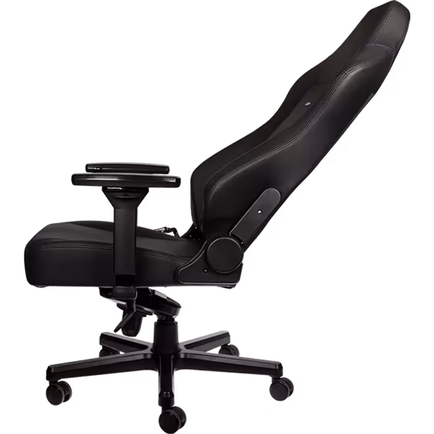 Adjustable height and rocking mechanisms on the Noblechairs HERO Black Edition chair