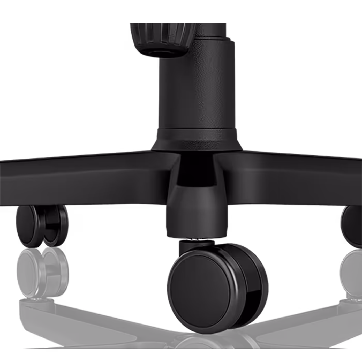 Sturdy powder-coated aluminum base and casters of the Noblechairs HERO Black Edition