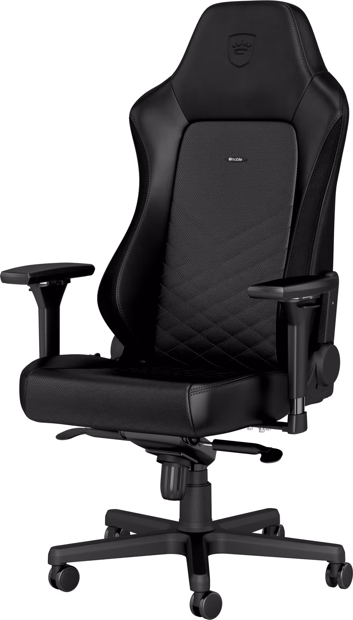 Gaming chair with adjustable lumbar support dial on the side of the backrest