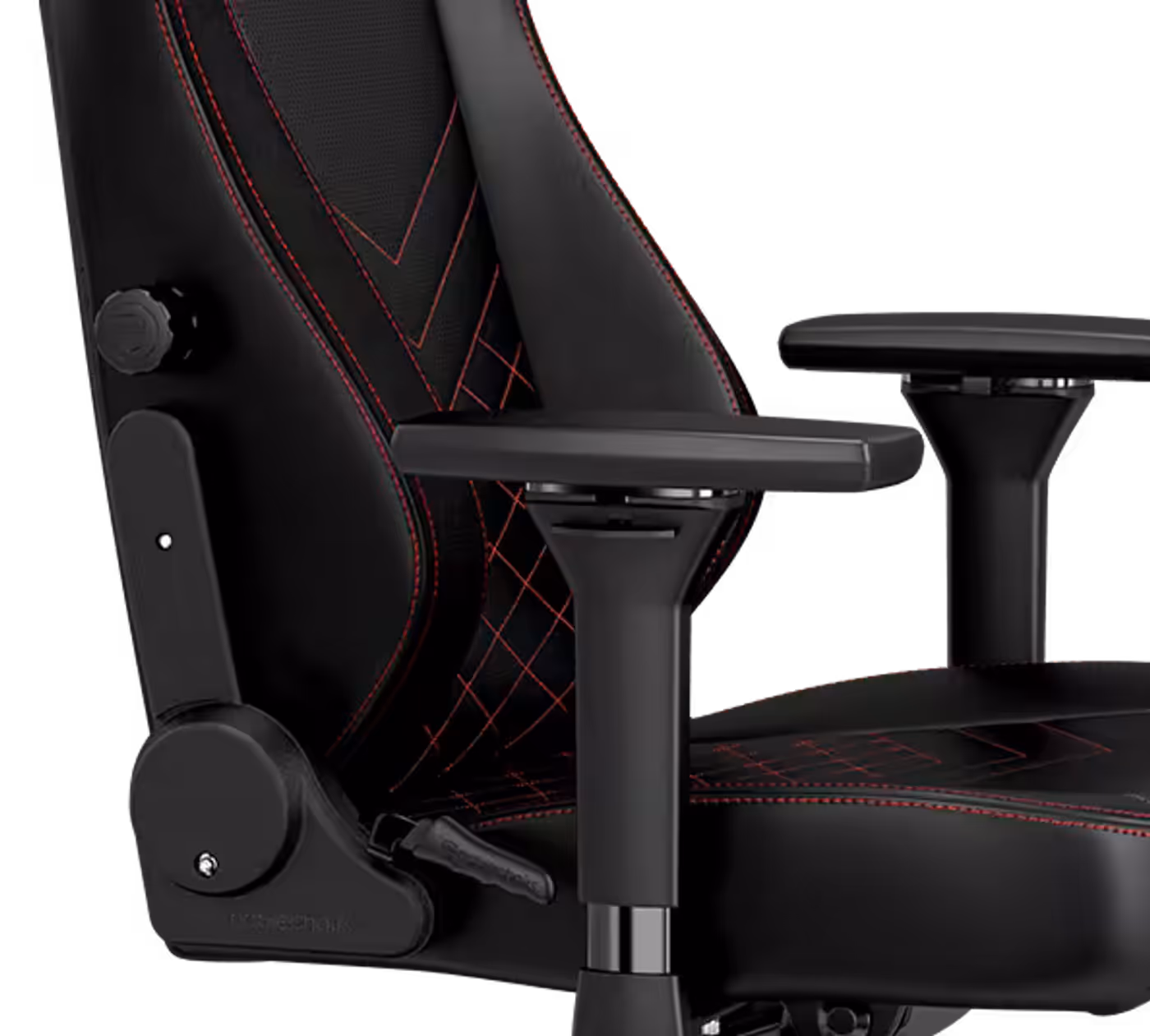 Gaming chair with integrated adjustable lumbar support dial for personalized comfort
