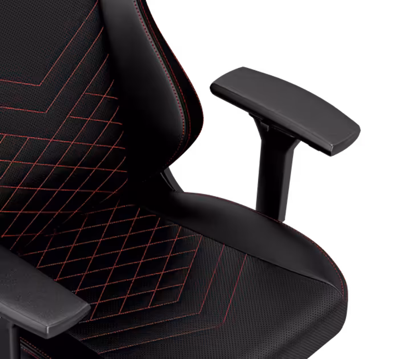 Side profile showing the enlarged backrest and seat area of the HERO gaming chair