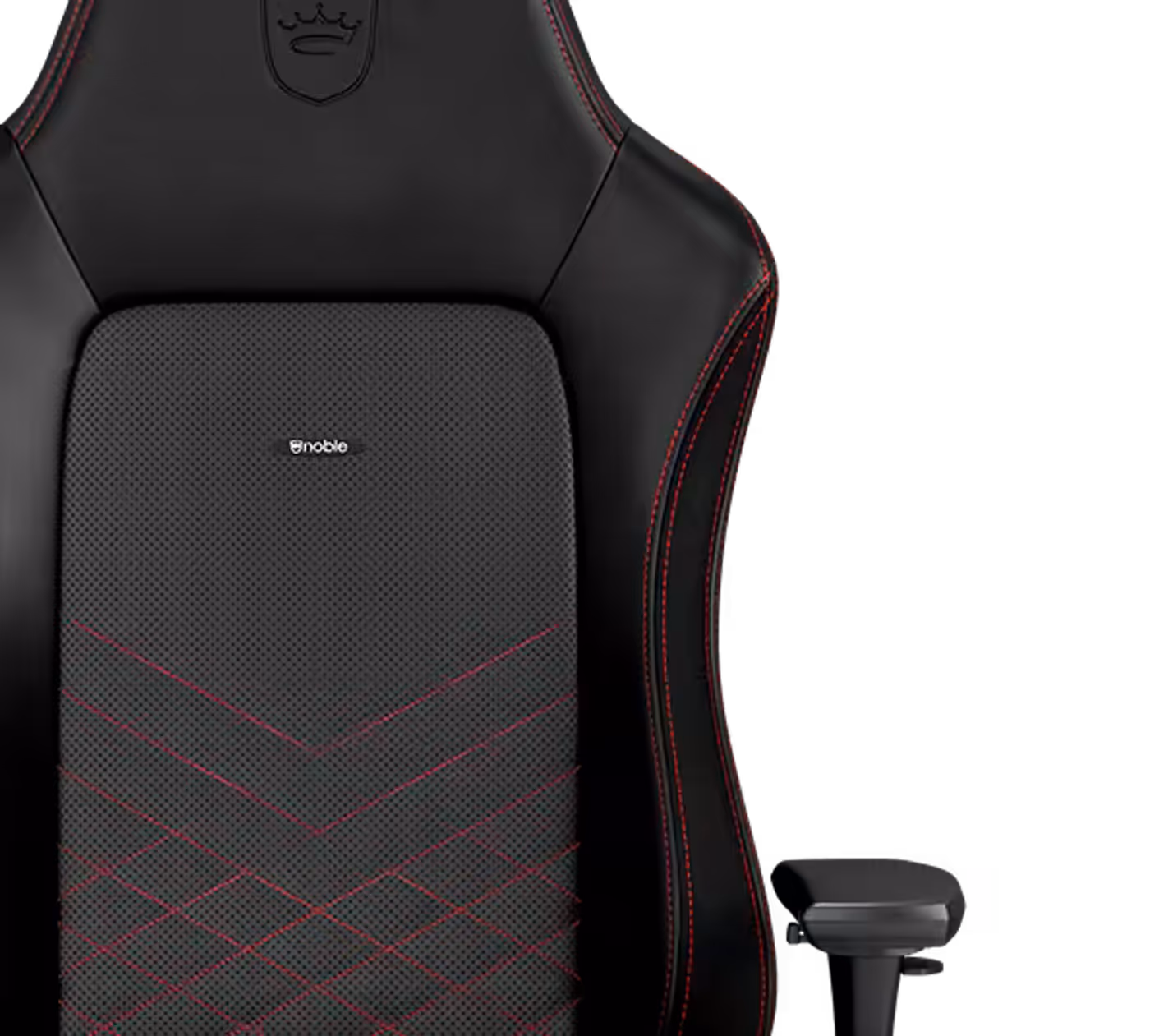 Close up of high-quality leather texture on the HERO series gaming chair