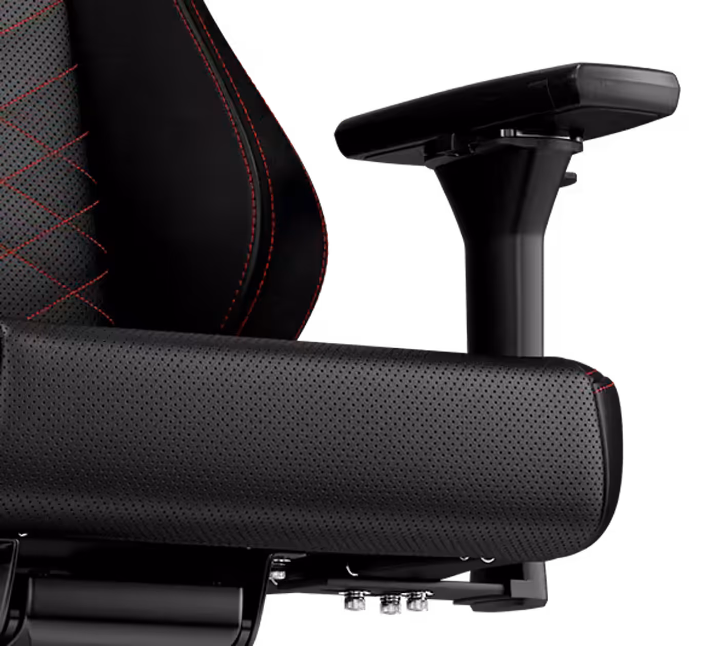 Adjustable 4D armrests showing versatility for custom user positioning