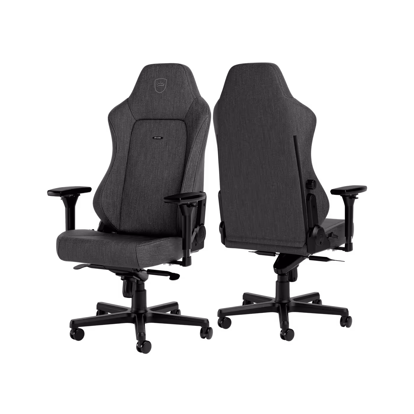 HERO TX gaming chair showcasing adjustable lumbar and 4D armrest features