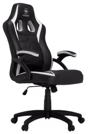 HHGears SM-115 PU Leather Gaming Chair – Black/White, Height Adjustable - image 9