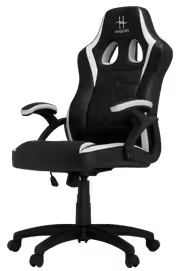 HHGears SM-115 PU Leather Gaming Chair – Black/White, Height Adjustable - image 7