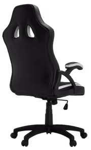 HHGears SM-115 PU Leather Gaming Chair – Black/White, Height Adjustable - image 8