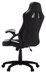 HHGears SM-115 PU Leather Gaming Chair – Black/White, Height Adjustable - image 2