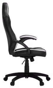 HHGears SM-115 PU Leather Gaming Chair – Black/White, Height Adjustable - image 5