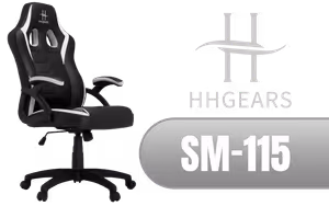 HHGears SM 115 Gaming Chair Black White HHGears SM 115 Gaming Chair Black White - Image 1