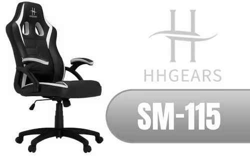HHGears SM 115 Gaming Chair Black White - Image 1