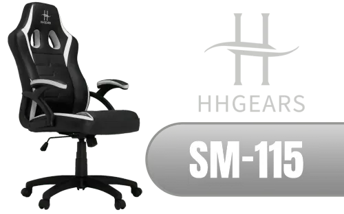 HHGears SM 115 Gaming Chair Black White HHGears SM 115 Gaming Chair Black White - Image 1
