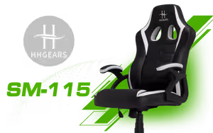 HHGears SM 115 Gaming Chair Black White - Image 1
