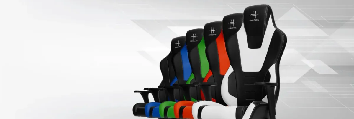 HHGears XL-300 Gaming Chair in Black and Red - Desktop View